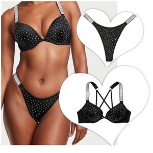 Victoria’s Secret BOMBSHELL Crystal Shine Strap Bikini NWT